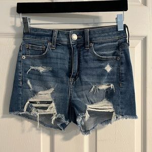 american eagle flag denim shorts
